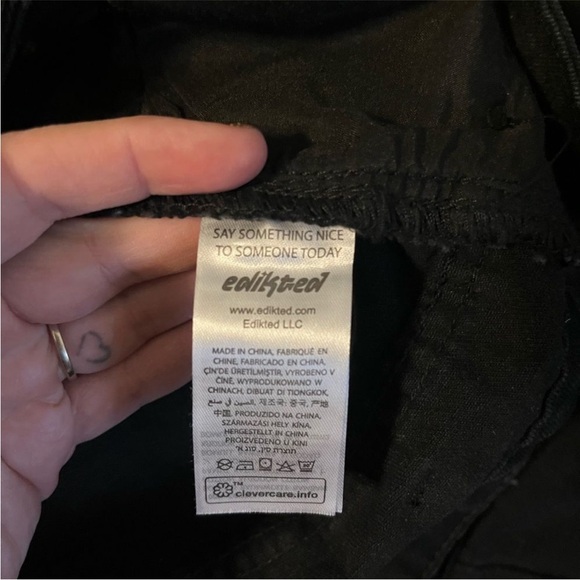 Edikted Black Wide leg cargo jeans - Picture 9 of 11